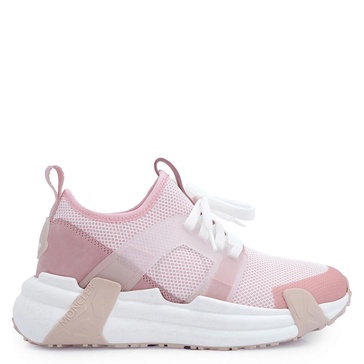 Moncler Ladies Open Pink Lunarove Sneakers