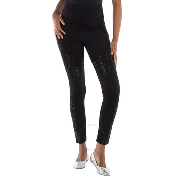 Philipp Plein Moon Crystal Jogging Leggings In Black