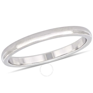 Amour Ladies 10K White Gold Wedding Band 2mm JMS005372