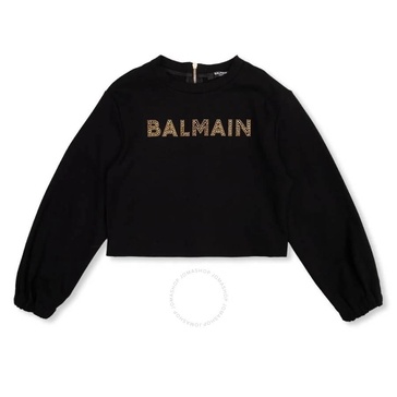 Balmain Kids Logo-Embellished Long-Sleeved T-Shirt