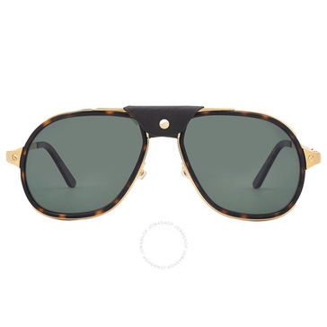 Cartier Polarized Green Pilot Unisex Sunglasses CT0241S 002 57