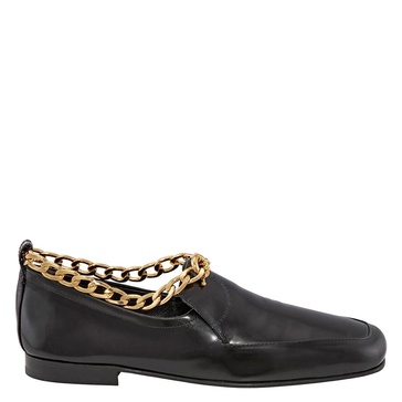 By Far Ladies Nick Chain-anklet Leather Loafers