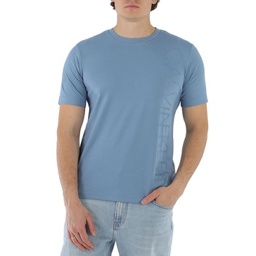 Calvin Klein Men's Vertical Logo Knit Casual T-Shirt in Blue