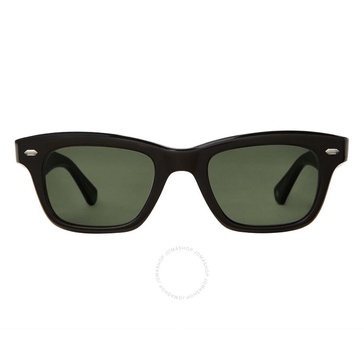 Garrett Leight GROVE SUN G15 Rectangular Sunglasses 2143 BK/G15 48