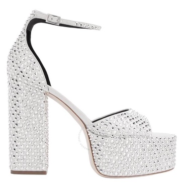 Paris Texas Silver Diamond Tatiana Platform Sandals