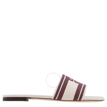 Tory Burch Double T Jacquard Slide Sandals