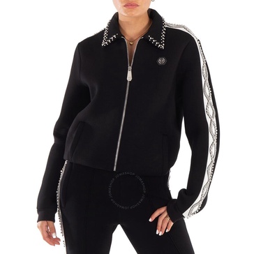 Philipp Plein Crystal Braid Embellished Jogging Jacket