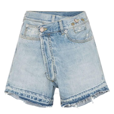 R13 Ladies Tilly Crossover Denim Shorts