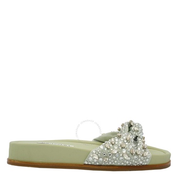 Aquazzura Ladies Cool Mint Asja Crystal Sandals