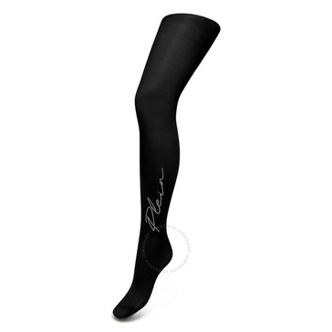 Philipp Plein Black Skull And Plein Nylon Tights