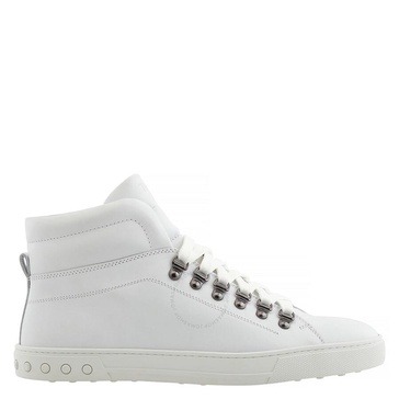 Tods Men's White Leather Gomma High-Top Sneakers