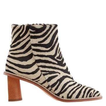 Rejina Pyo Ladies Ponyskin Zebra Edith Leather Ankle Boots