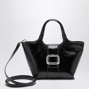 Roger Vivier Mini Viv' Choc Black Leather Shopping Bag