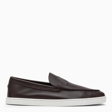 Christian Louboutin Brown Leather Varsiboat Boat Shoe