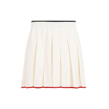 THOM BROWNE Elegant Full Needle Mini Pleated Skirt