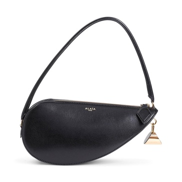 ALAIA Heartfelt Mini Shoulder Bag in Black Goatskin