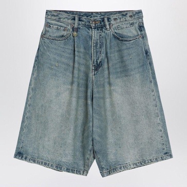 R13 Arnett Indigo Denim Bermuda Shorts