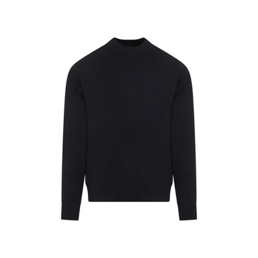 JIL SANDER Men's Black Cotton Sweatshirt for SS24