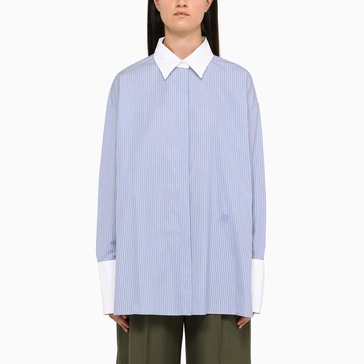 Loewe Blue Striped Deconstructed Shirt Women