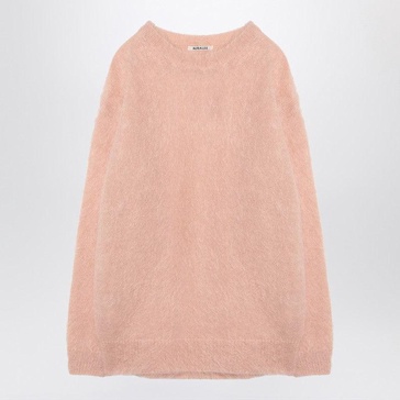 Auralee Pink Mohair And Wool Jumper Men