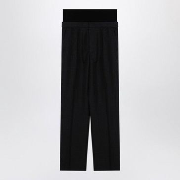 Alaia Grey Trousers With Knitted Band Women