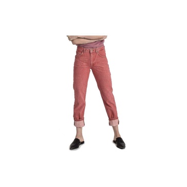 Red Cotton Jeans & Pant