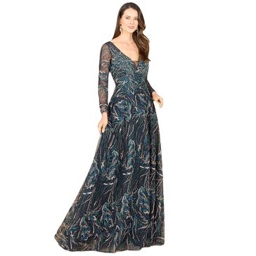 Women's Lace Gown With Long Sleeves