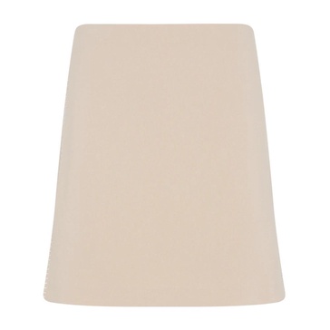 A-Line Mini Skirt in Nude Khaki