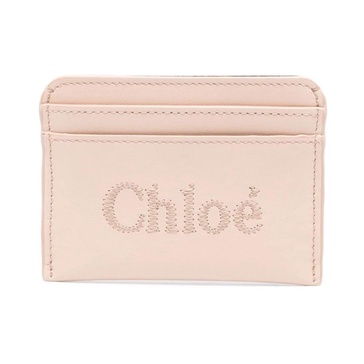 Pink Embroidered Logo Wallet