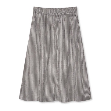 Striped A-line Skirt Black Coffee