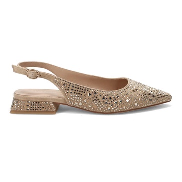 Beige Heel Ballet Flat