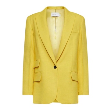 Elegant Gold Button Straight Jacket