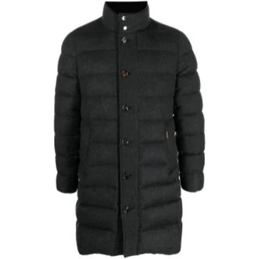 Quilted Buttoned Coat with Detachable Vest