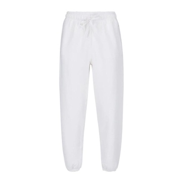 Sporty White Cotton Trousers