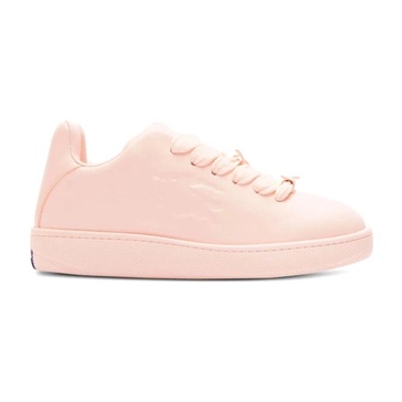 Pink Sneakers With Platform And Oversized Laces In Leather Woman