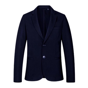 Blue Plain Blazer with Button Fastening