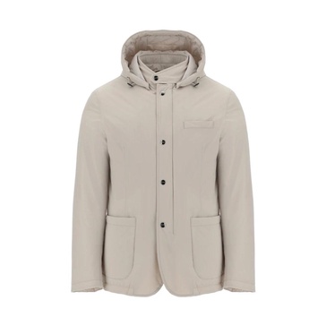 Travel Jacket Avorio Hooded Zip