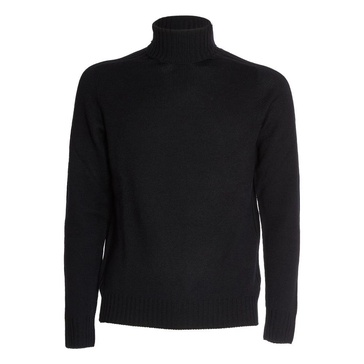 Blue Knitwear Turtleneck Sweater AW24