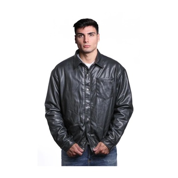 Black Eco-Leather Jacket UMA24096CA HB