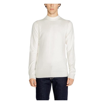 White Plain Knitwear Long Sleeves Men