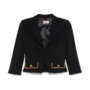 Black Chain-Trim Jacket