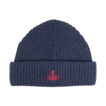 Blue Knit Orb Logo Hat