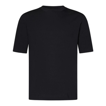 Black Ribbed Crewneck T-shirts and Polos