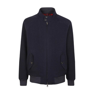 Navy Wool Jacket Double Style