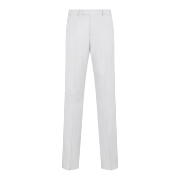 DIOR HOMME Men's Pearl-Colored Wool Cavalry Pants with Pleated Detailing