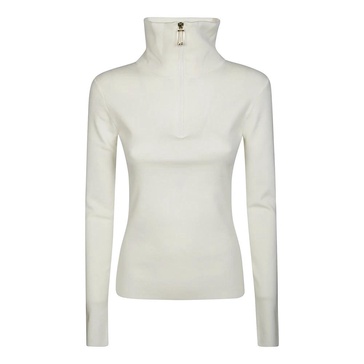 High Neck Half Zip Top