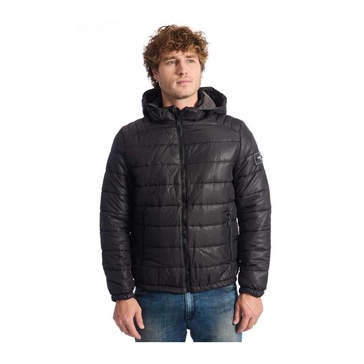 Black Quilted Zip Jacket with Pockets