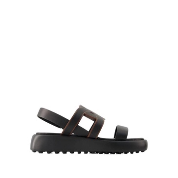 TOD'S Classic Black Chain Sandals for Women - SS24