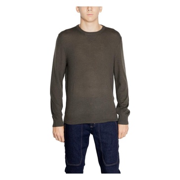 Brown Wool Knitwear Long Sleeves Round Neck