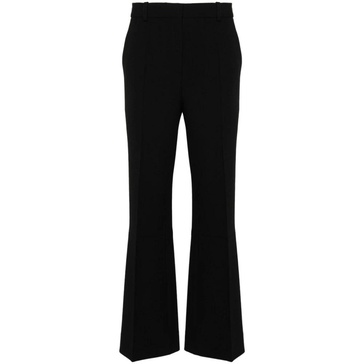 Black Flared Trousers Stitch Detail